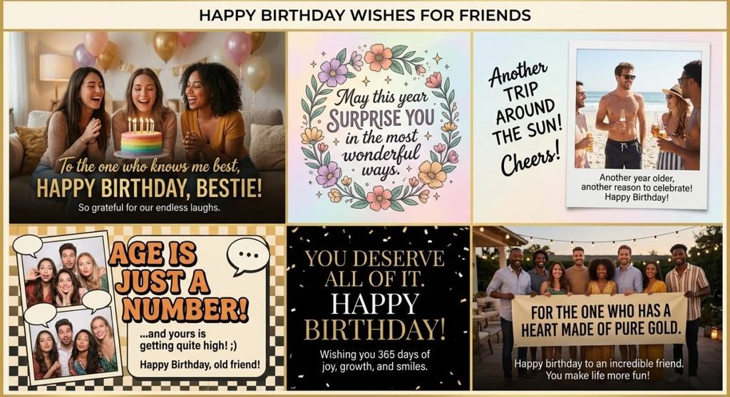 Happy Birthday Wishes for Friends